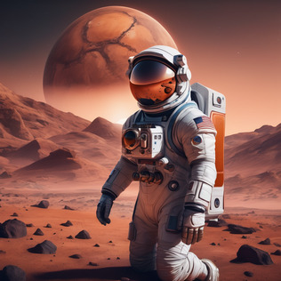 Astronaut on mars